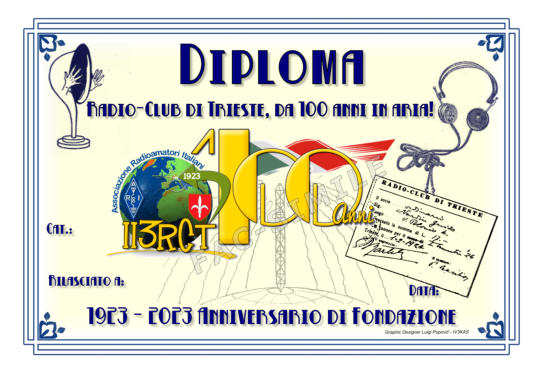 Diploma 100 anni fondazione ARI Trieste