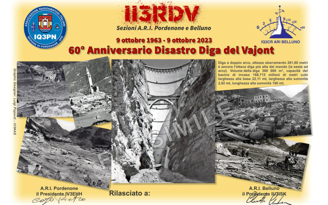 60° anniversario della catastrofe del Vajont